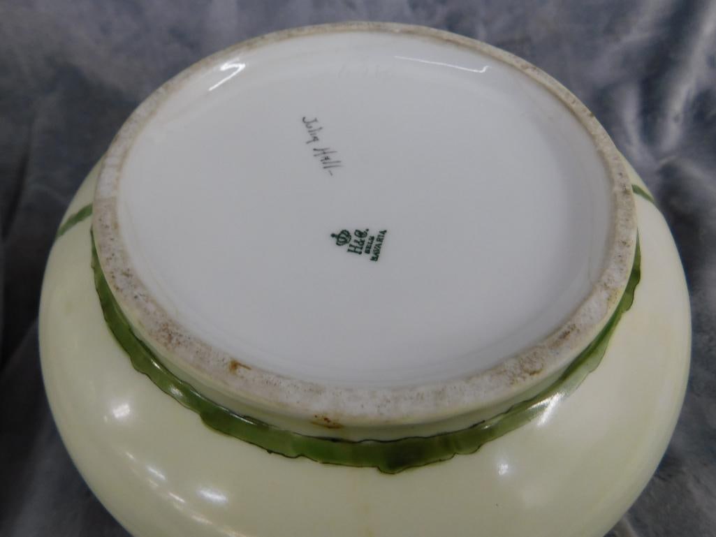 H and Co. Bavaria - Hand Painted Pitcher - "Julg Hall" - 6.5" x 9" x 7.5" - 6