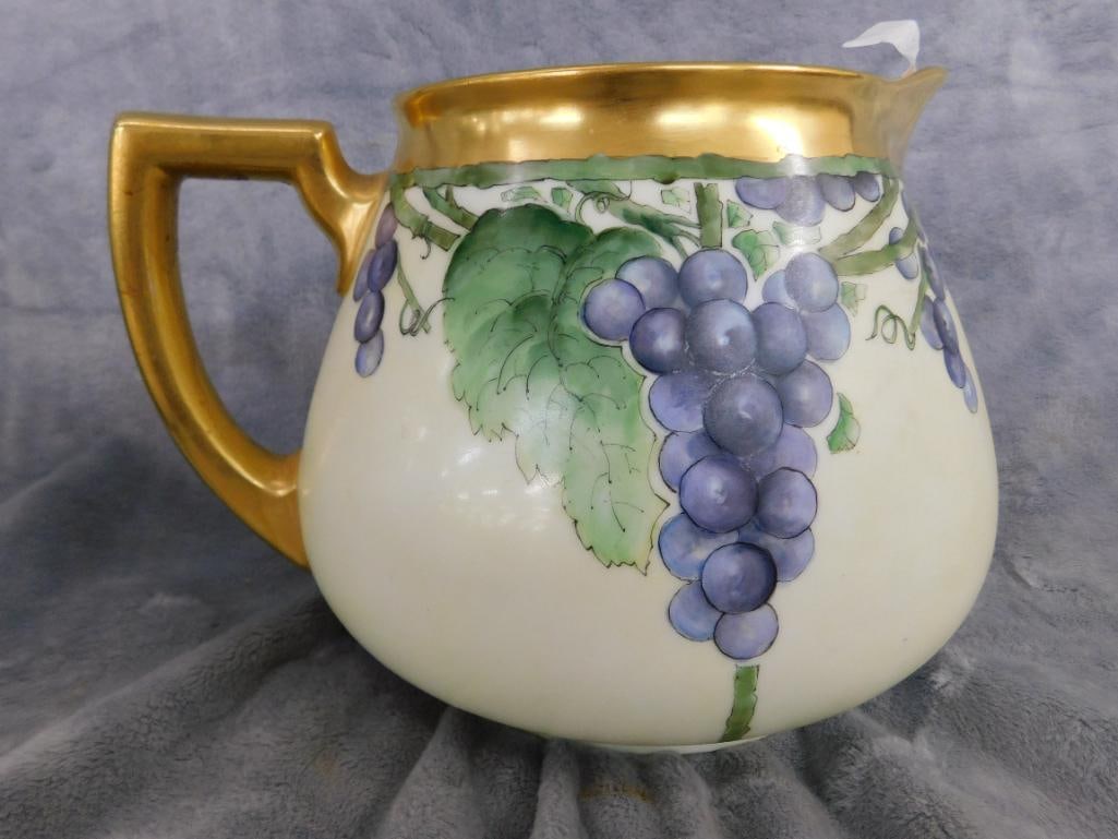 H and Co. Bavaria - Hand Painted Pitcher - "Julg Hall" - 6.5" x 9" x 7.5" - 7