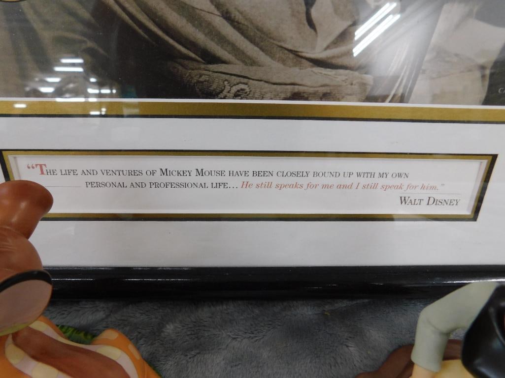 Disney Grouping - Picture with Walt Disney and Mickey - "It Started With a Mouse" 17" x 18.5" - 3