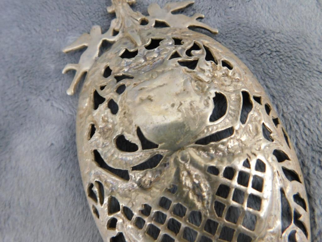 Sterling Silver - Ornate "Rotterdam" Spoon with Heron / Egret - 75 Grams - 10
