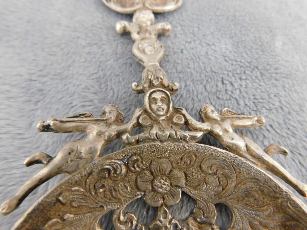 Sterling Silver - Ornate "Rotterdam" Spoon with Heron / Egret - 75 Grams - 3