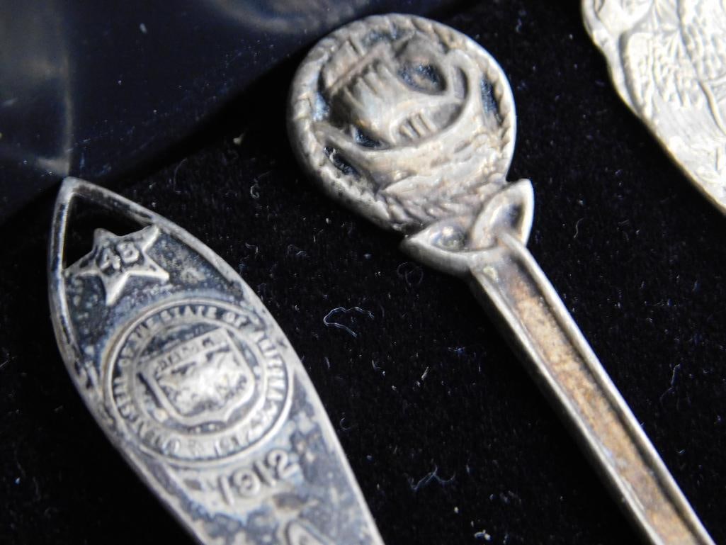 Sterling Silver - Lot of 6-4" Souvenir Spoons - 67 Grams - 2