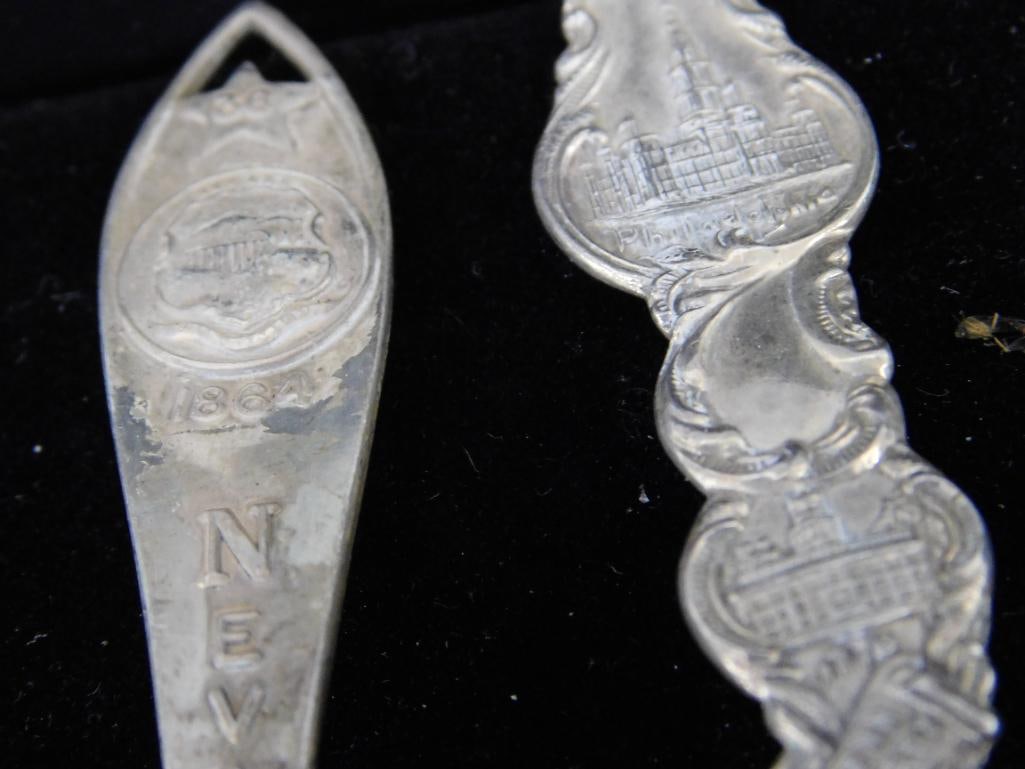 Sterling Silver - Lot of 6-4" Souvenir Spoons - 67 Grams - 4