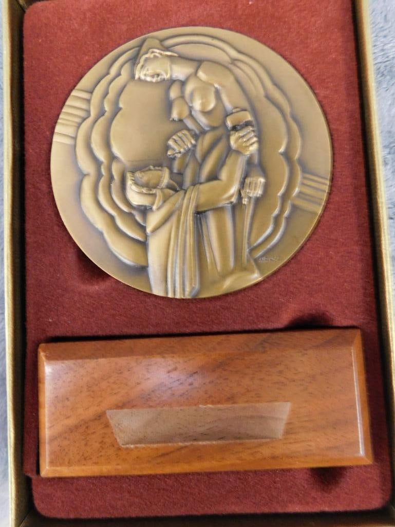 1992 Brookgreen Gardens Bronze Medallion By Medalic Arts Co. - Original Box - 3" - 11