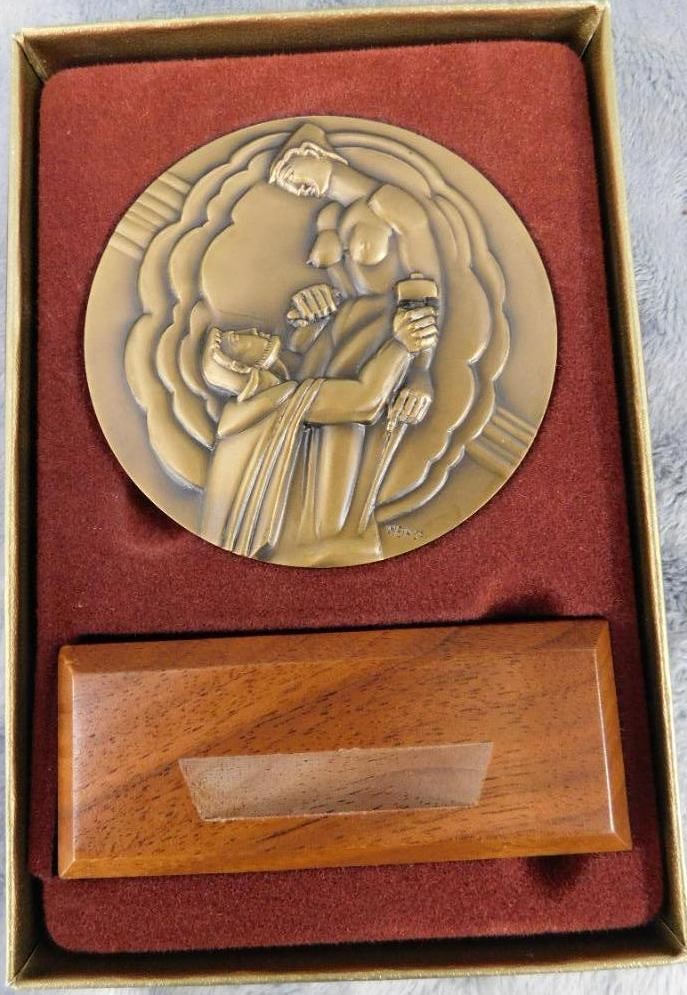 1992 Brookgreen Gardens Bronze Medallion By Medalic Arts Co. - Original Box - 3": See Photos For Condition and Details