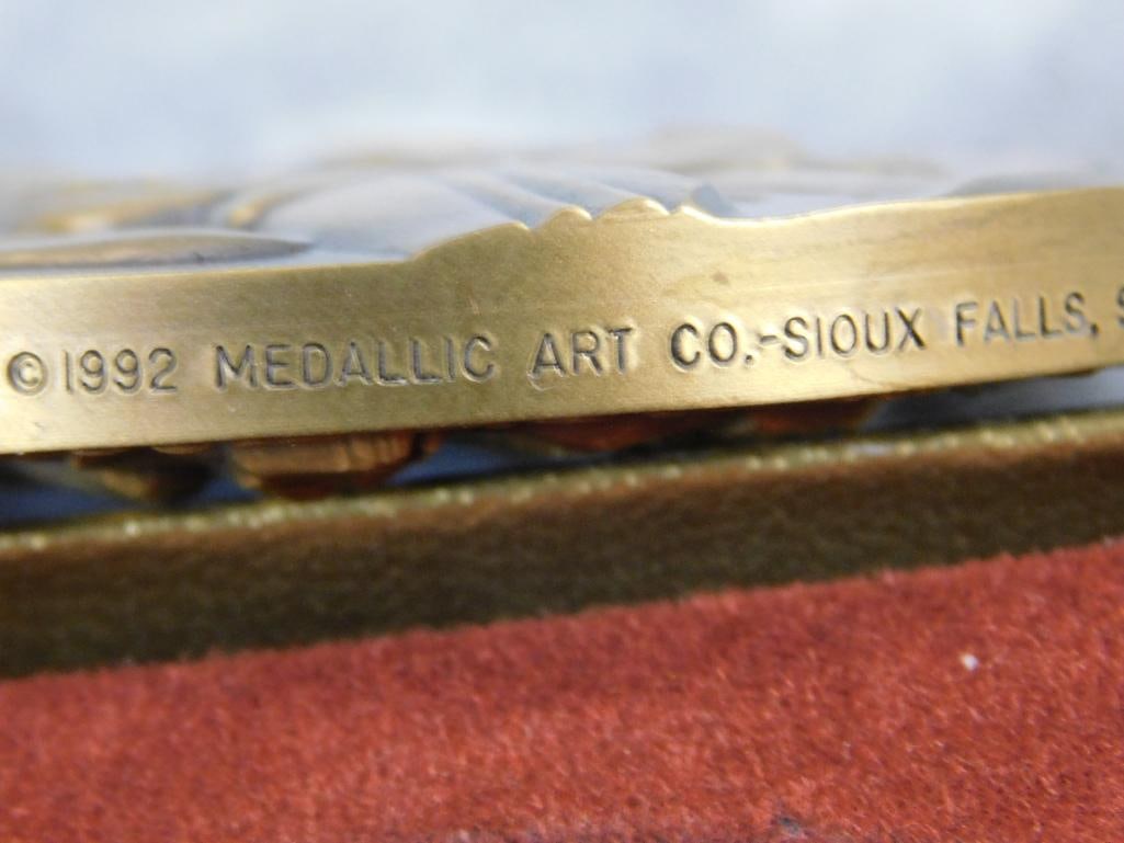 1992 Brookgreen Gardens Bronze Medallion By Medalic Arts Co. - Original Box - 3" - 5