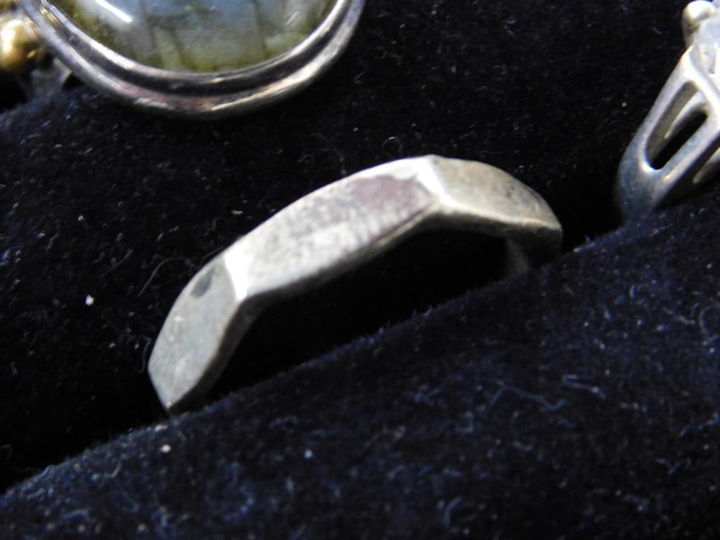 Sterling Silver - 4 Rings - 1 Size 6 - 1 Size 8 - 2 Size 9 - 24.77 Grams TW - 6