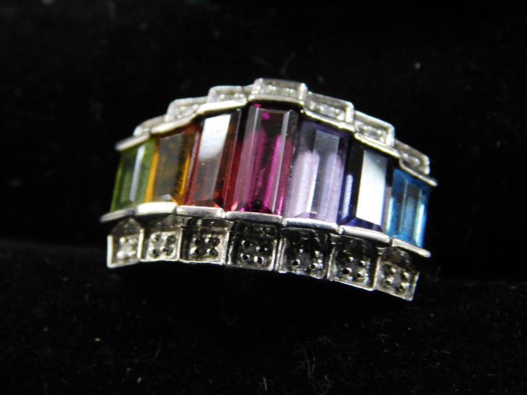 Sterling Silver - 4 Rings - 1 Size 7 - 2 Size 8 - 1 Size 10 - 47.4 Grams TW - 4