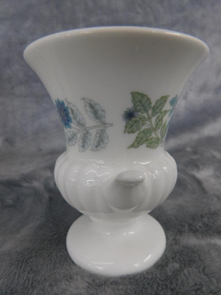 Box Lot with 6" Herend Candle Holder - 3.5" wedgwood Urn - Kunstporzellen Ilmenau Ashtray - 10