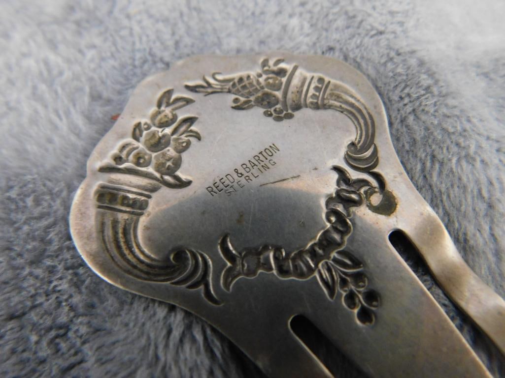 Sterling Silver - 2 Bookmarks - 1 Weighted Bookmark - 1 Napkin Clip - 36.25 Grams TW - 4
