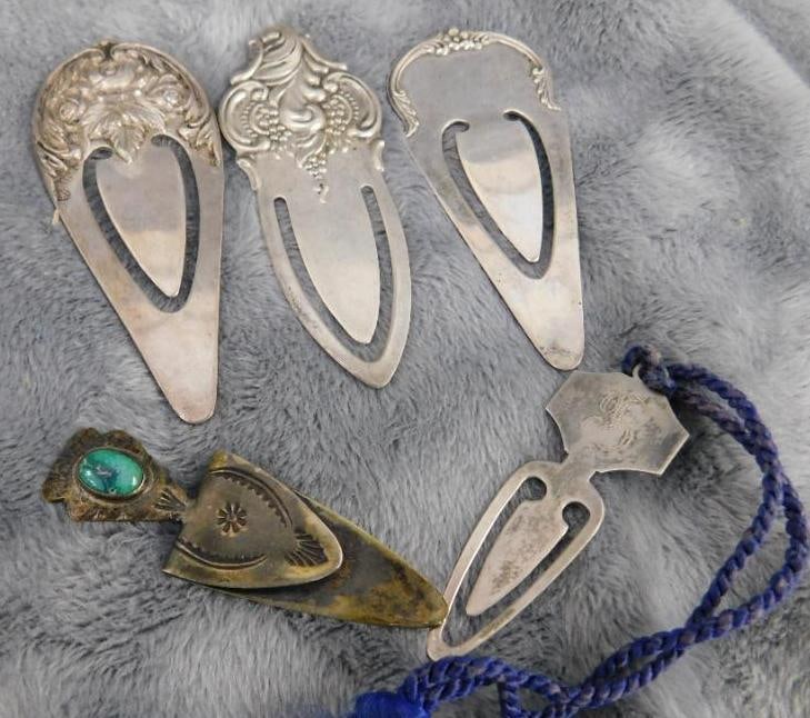 Sterling Silver - 5 Bookmarks - 28.7 Grams TW: See Photos For Condition and Details