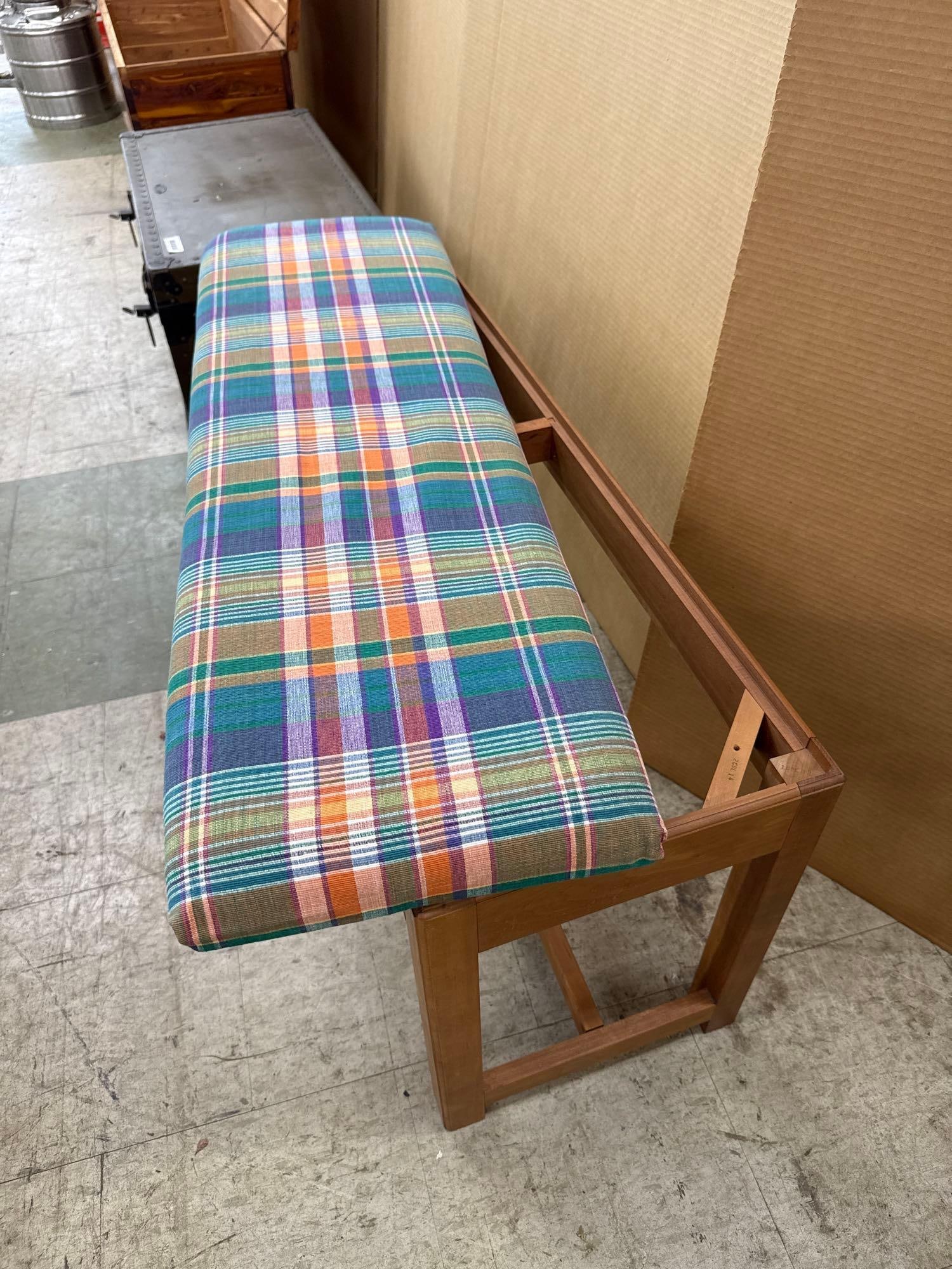 modern teak? bench - 4