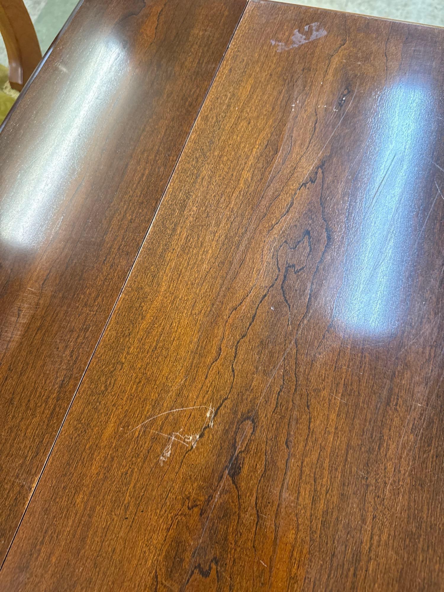 mahogany stain drop leaf side table - 4