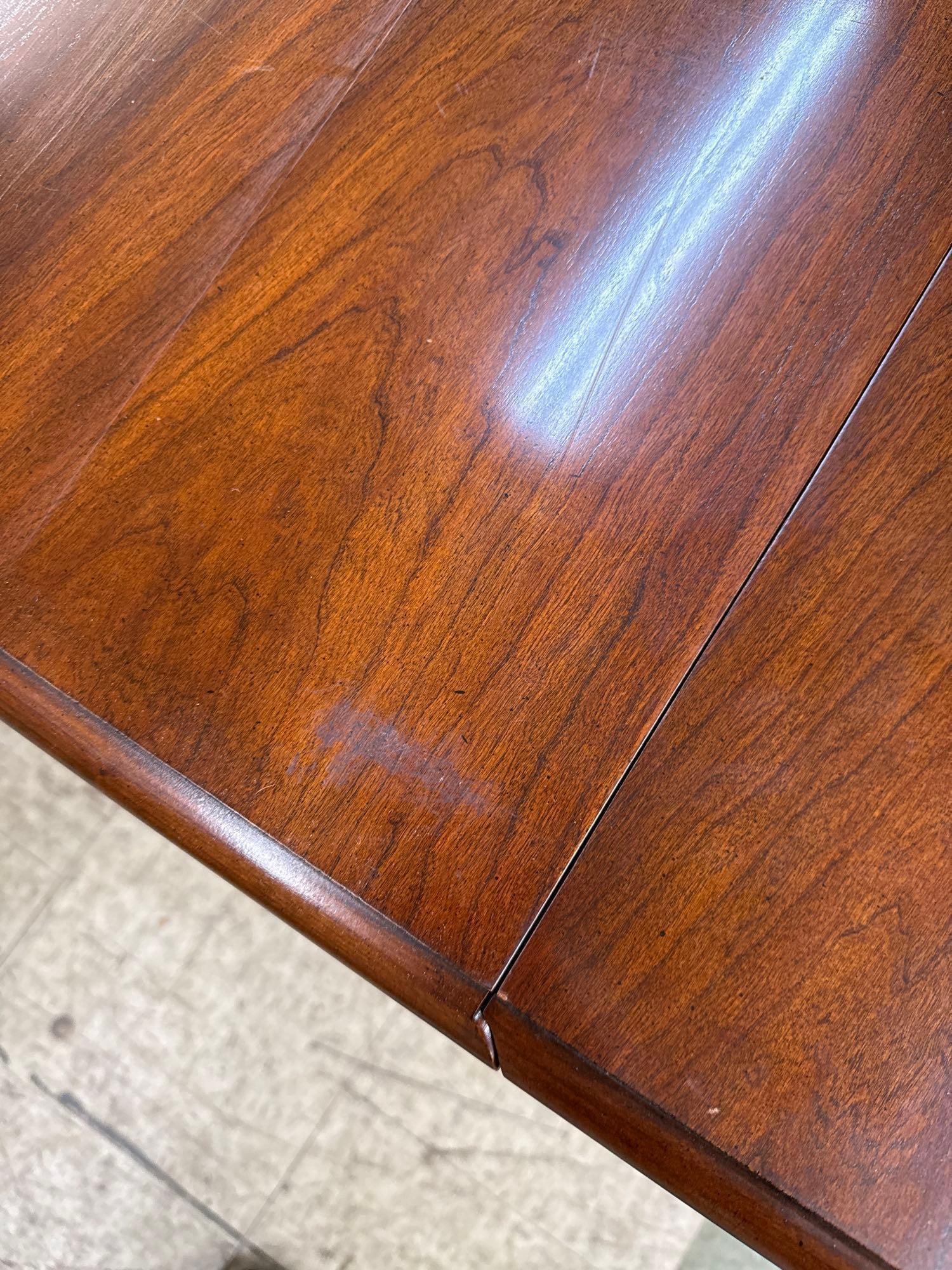 mahogany stain drop leaf side table - 4
