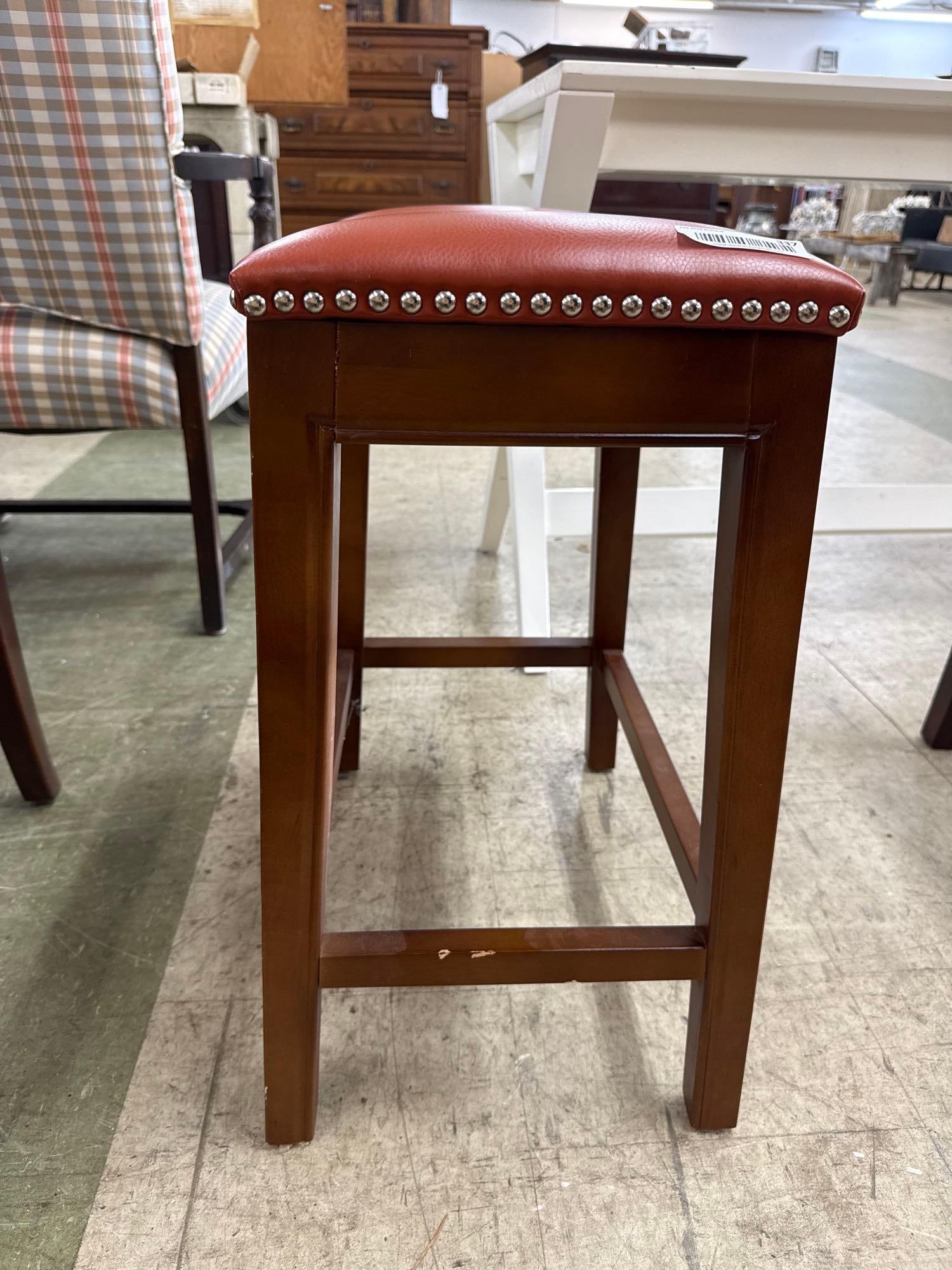 faux leather seat stool - 2