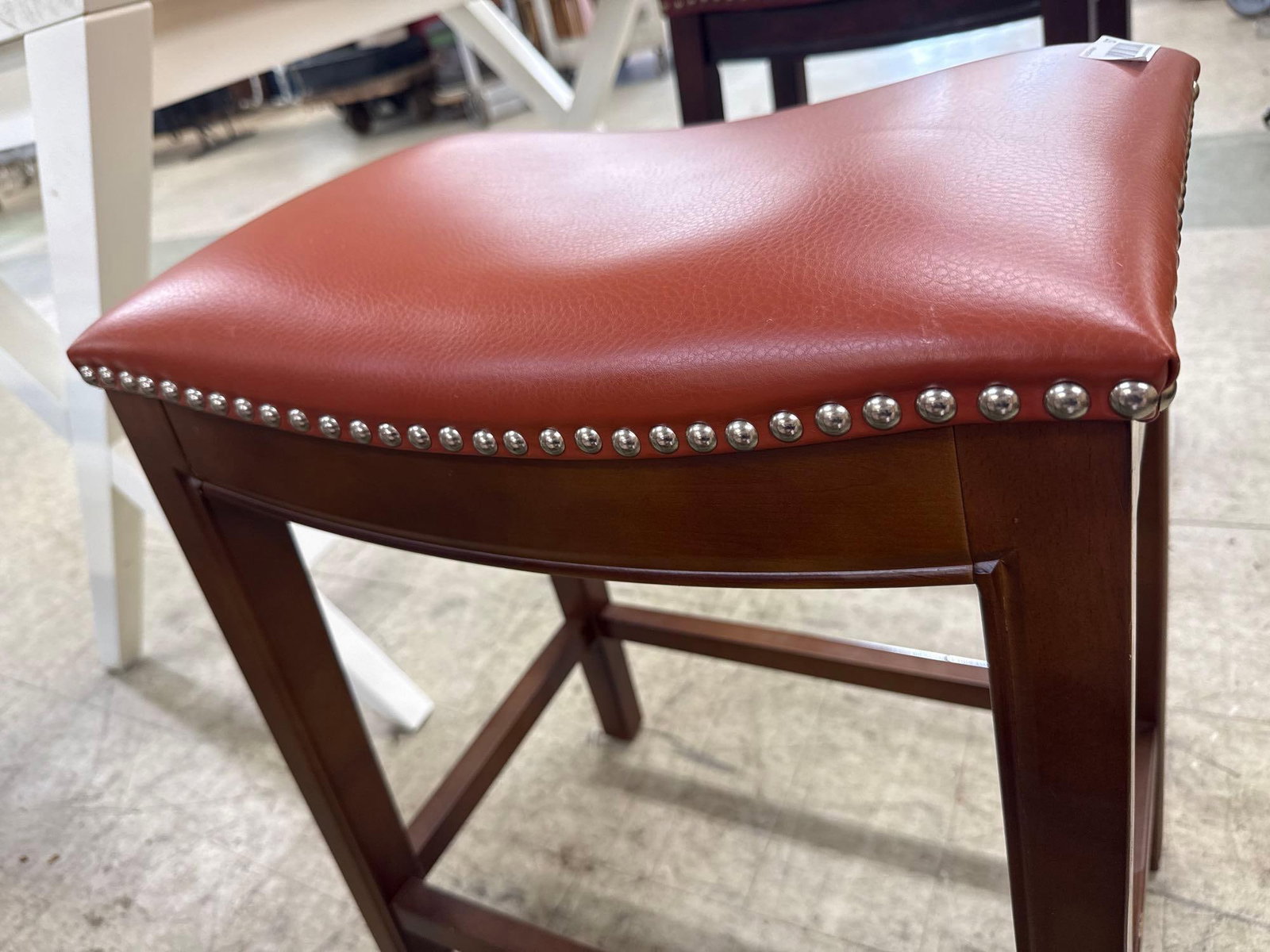 faux leather seat stool - 3