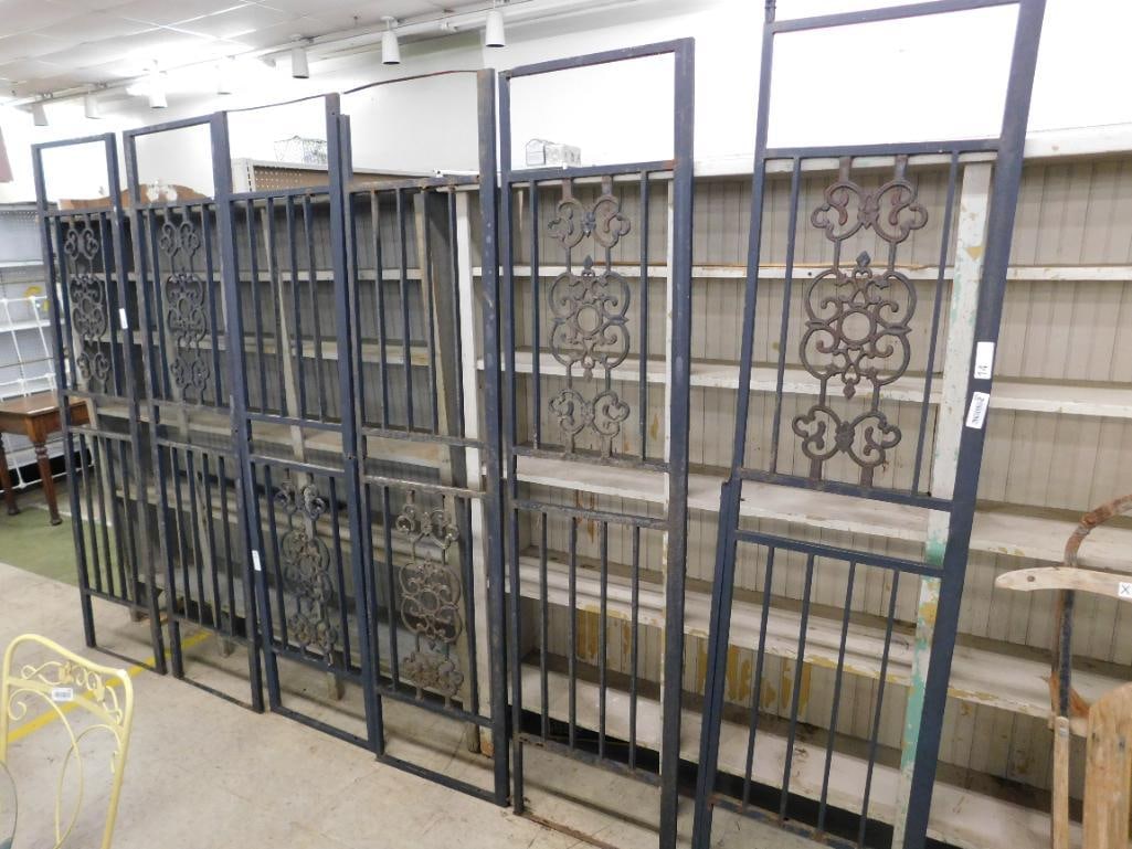 lot of six wrought iron doors/panels - 8