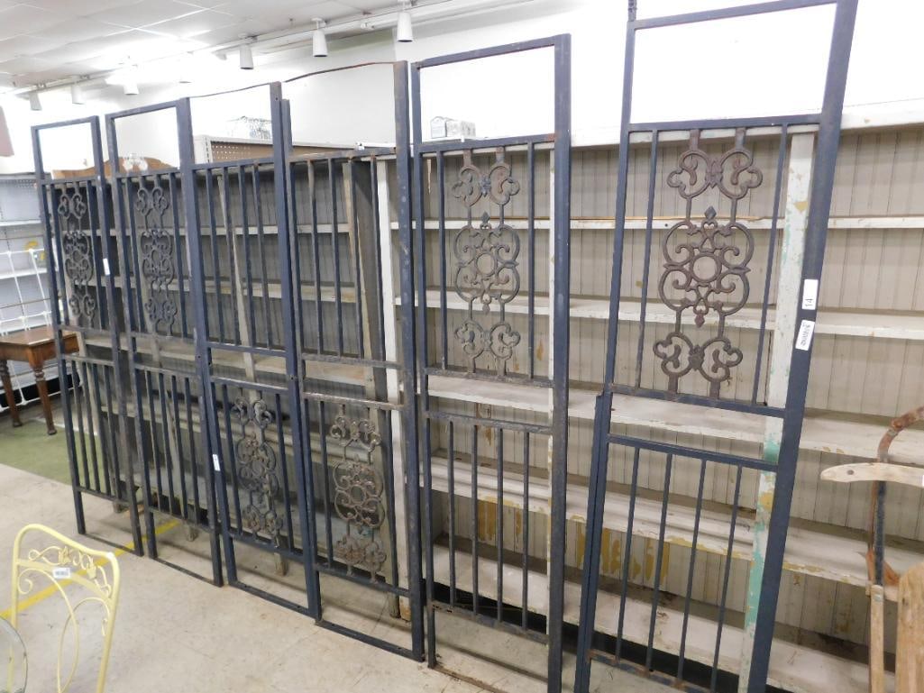 lot of six wrought iron doors/panels - 9
