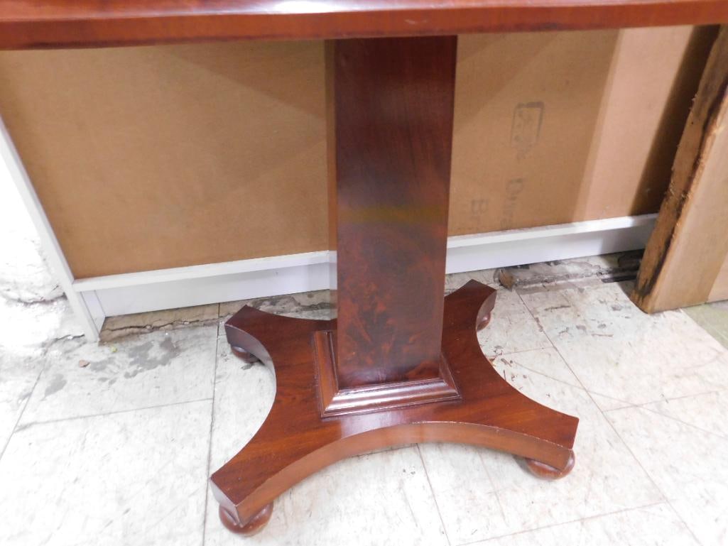 mahogany flip top pedestal table - 6