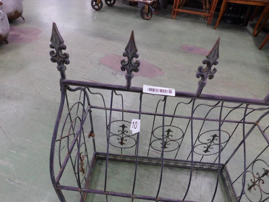 antique wrought iron cabinet or cage or shelf - 2