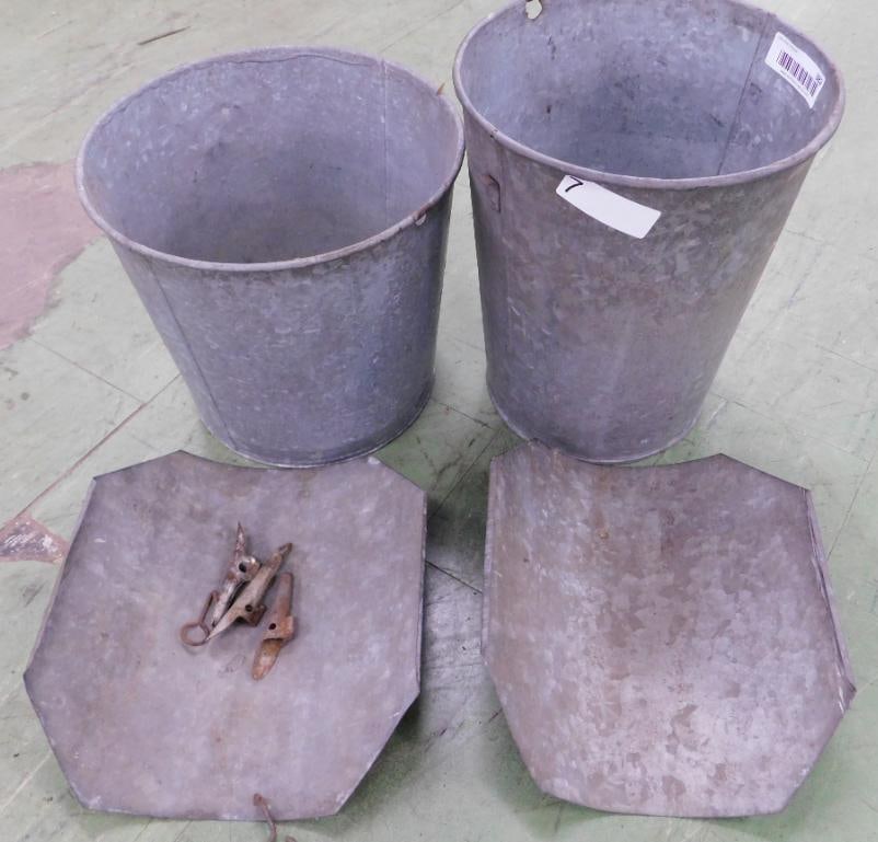 pair of galvanized, maple syrup, collecting buckets (1 of 10)