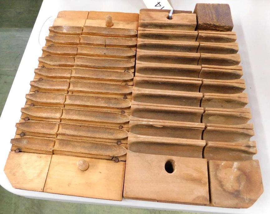 antique wooden cigar mold: Durex mark, 13 x 6 1/2