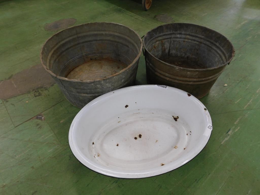 lot of three vintage tubs - 13