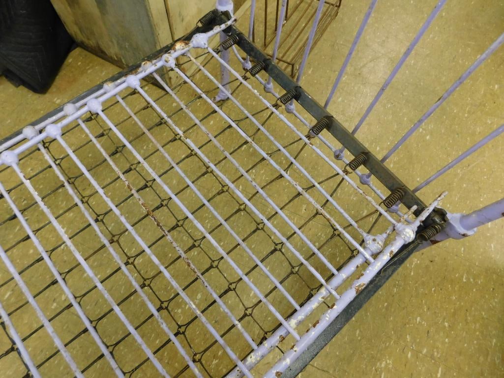 antique iron childs bed - 3