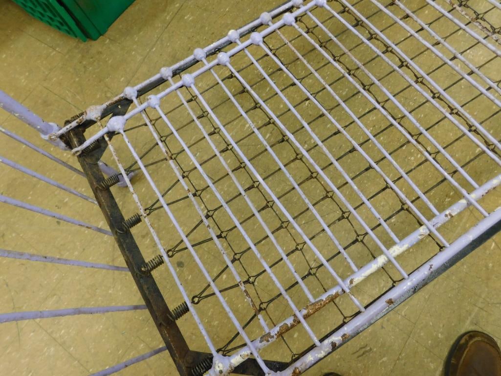 antique iron childs bed - 5