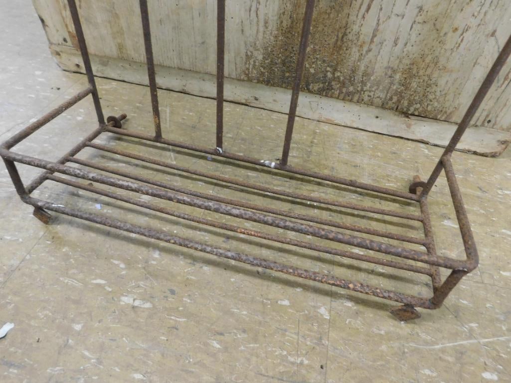 rustic antique wrought-iron plant rack - 4