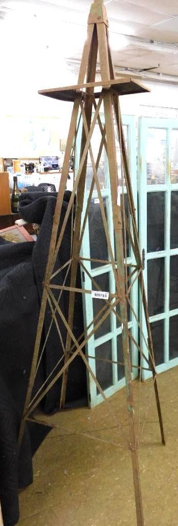vintage iron garden trestle: 83 x 25 1/2 x 27 1/2