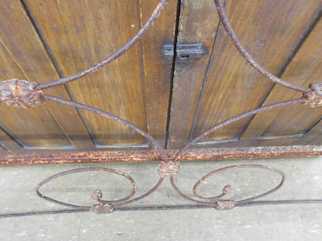 antique iron headboard - 4