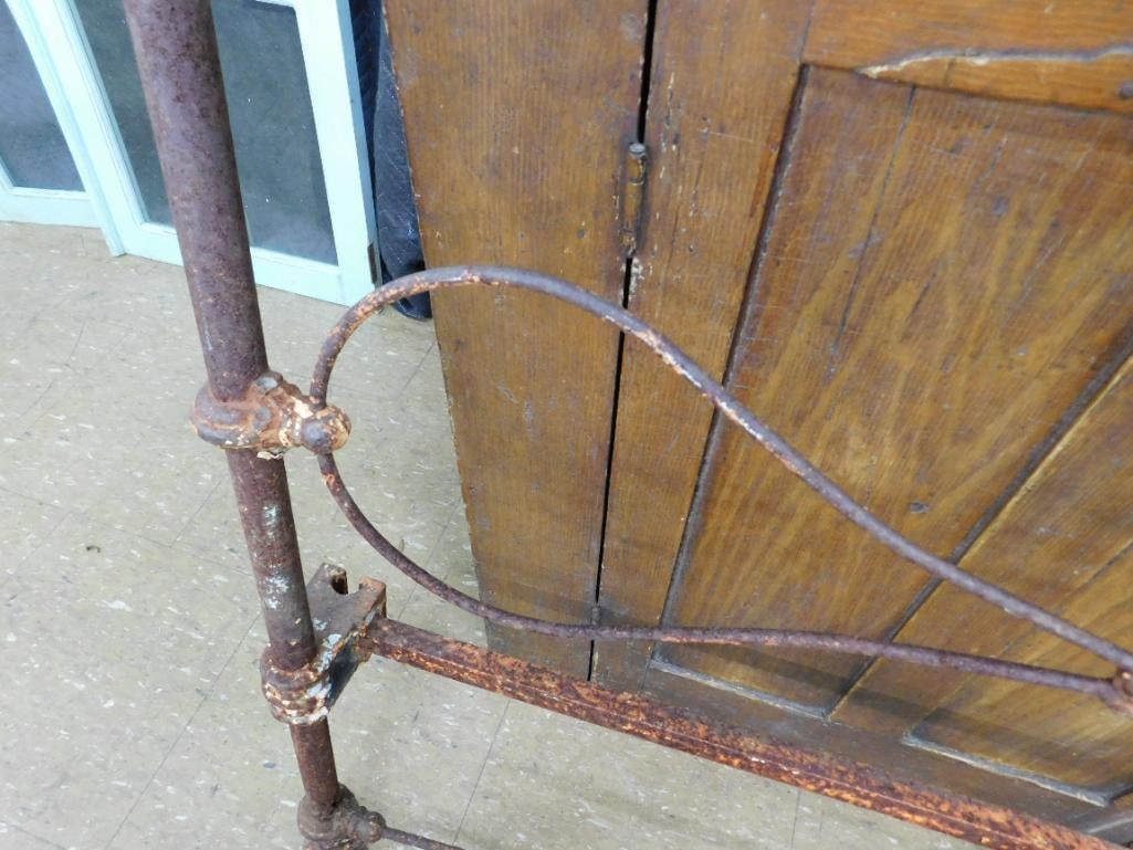 antique iron headboard - 5