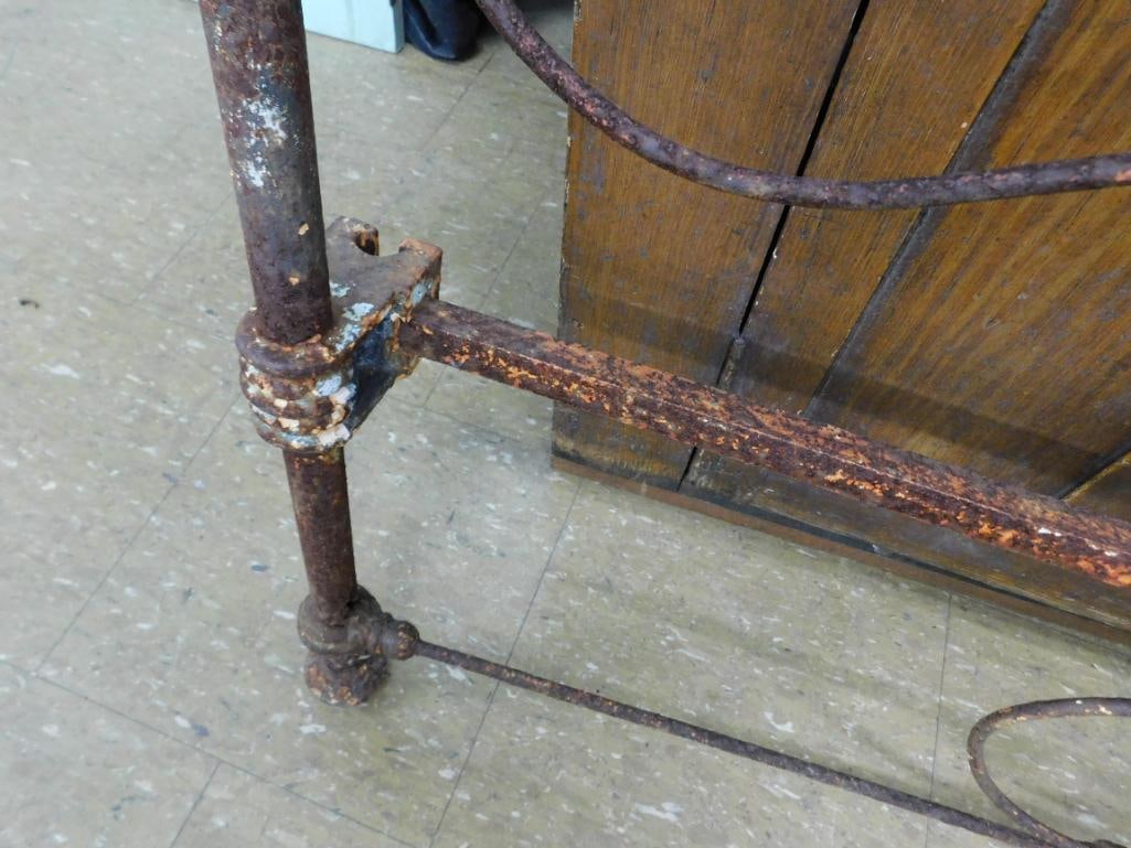 antique iron headboard - 6