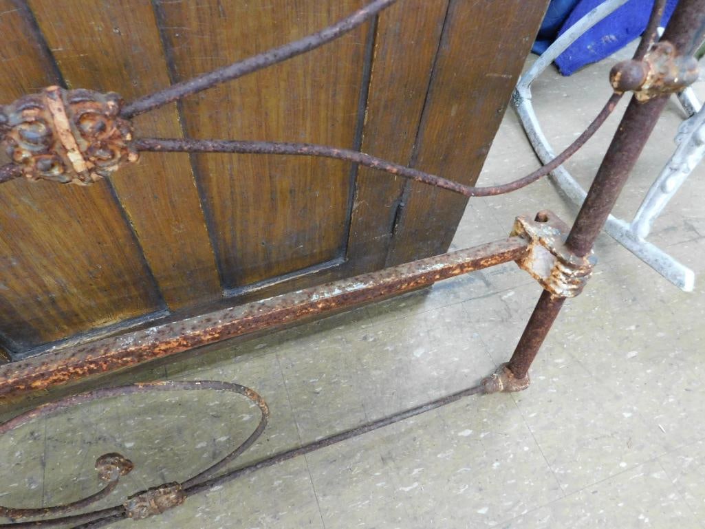 antique iron headboard - 7