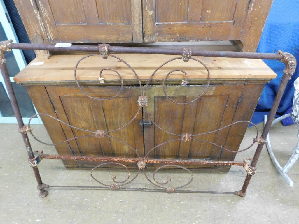 antique iron headboard - 8