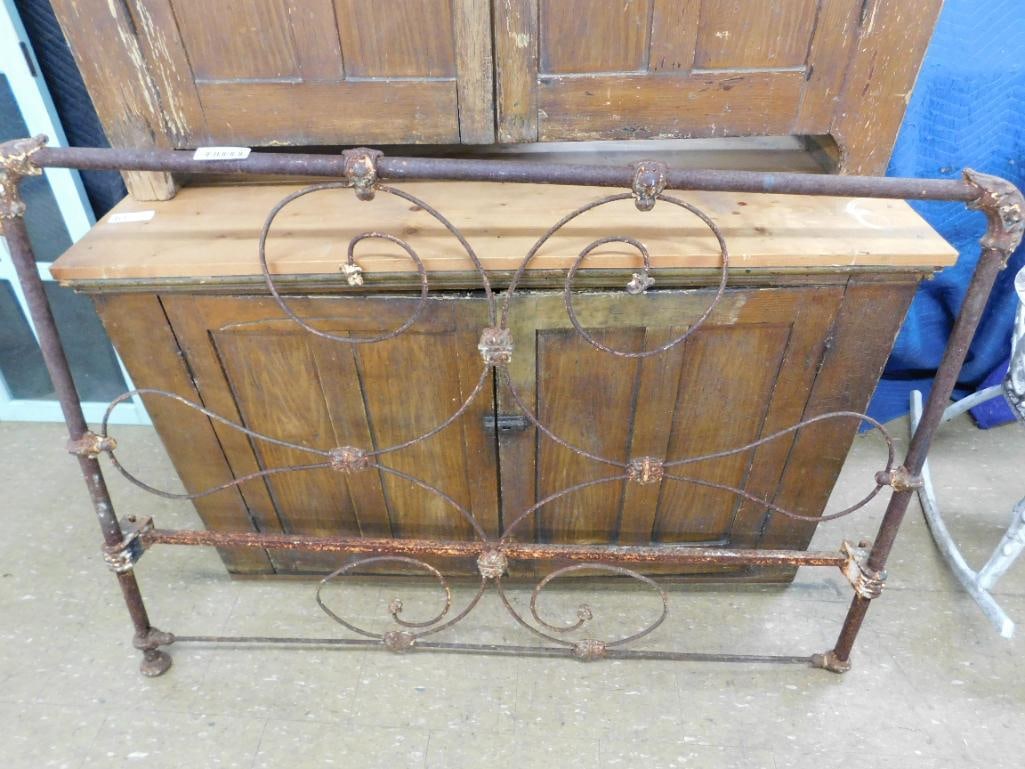 antique iron headboard - 9