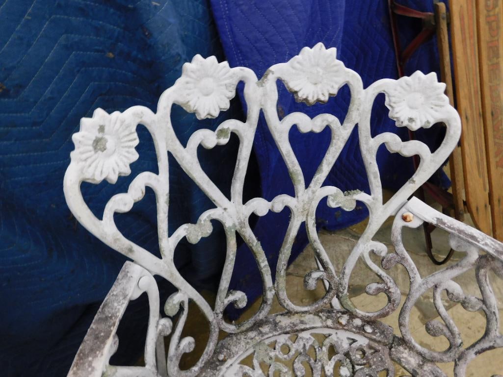victorian aluminum white patio rocker - 2