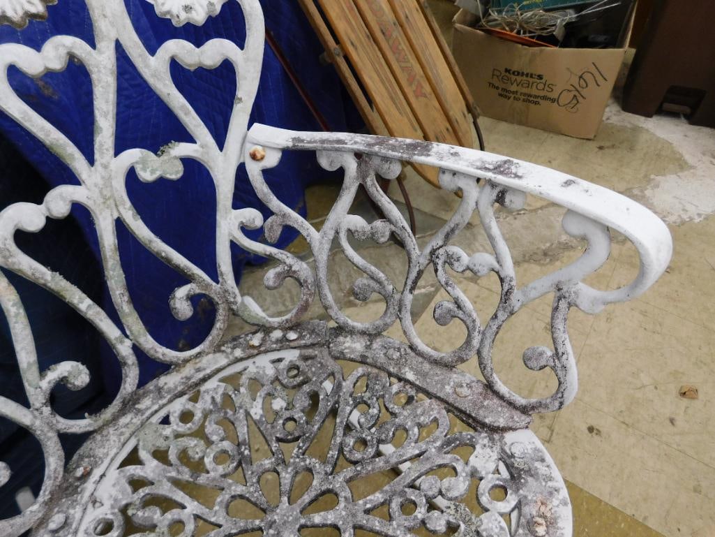 victorian aluminum white patio rocker - 3