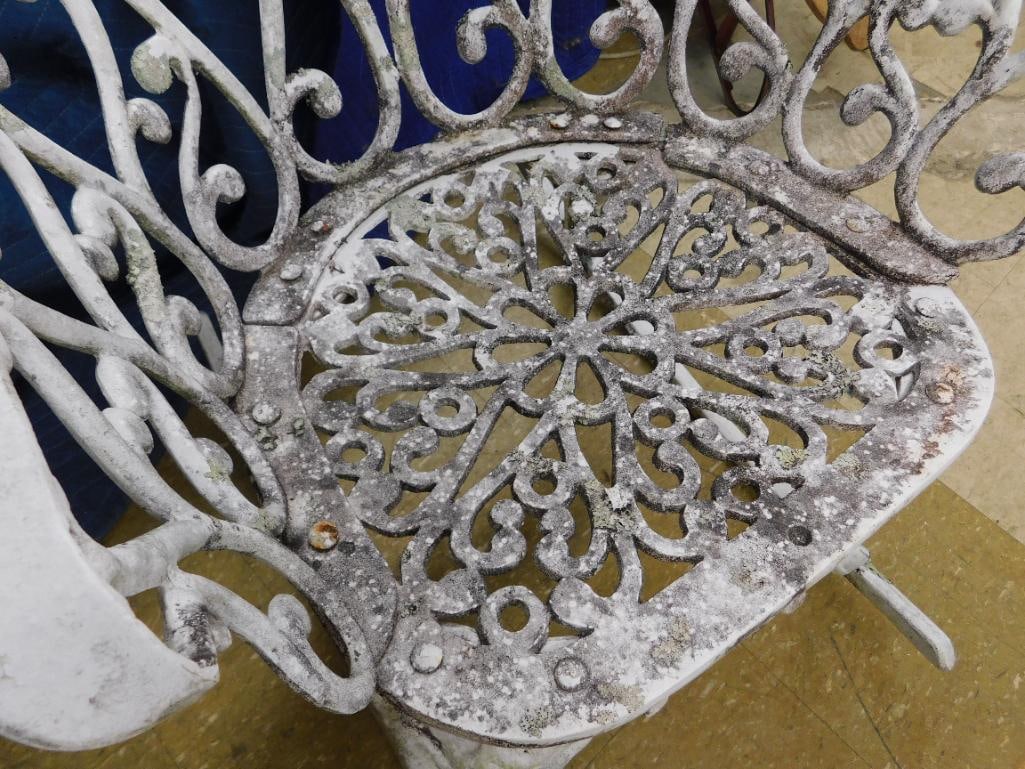 victorian aluminum white patio rocker - 4