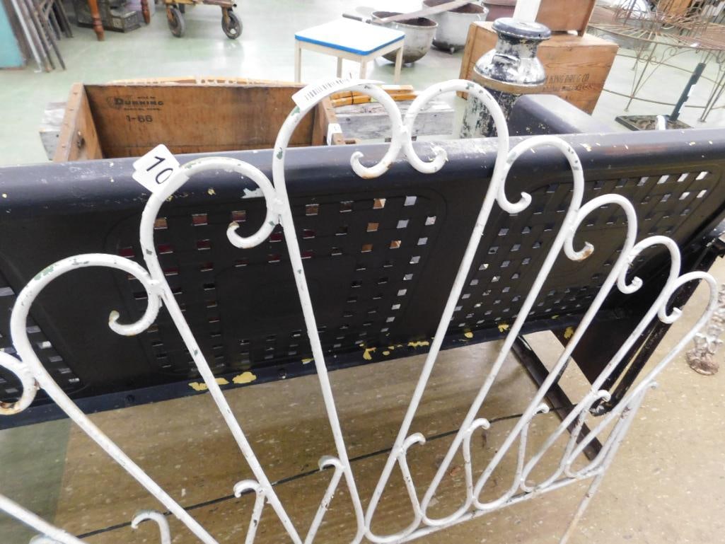 vintage wrought iron headboard - 2