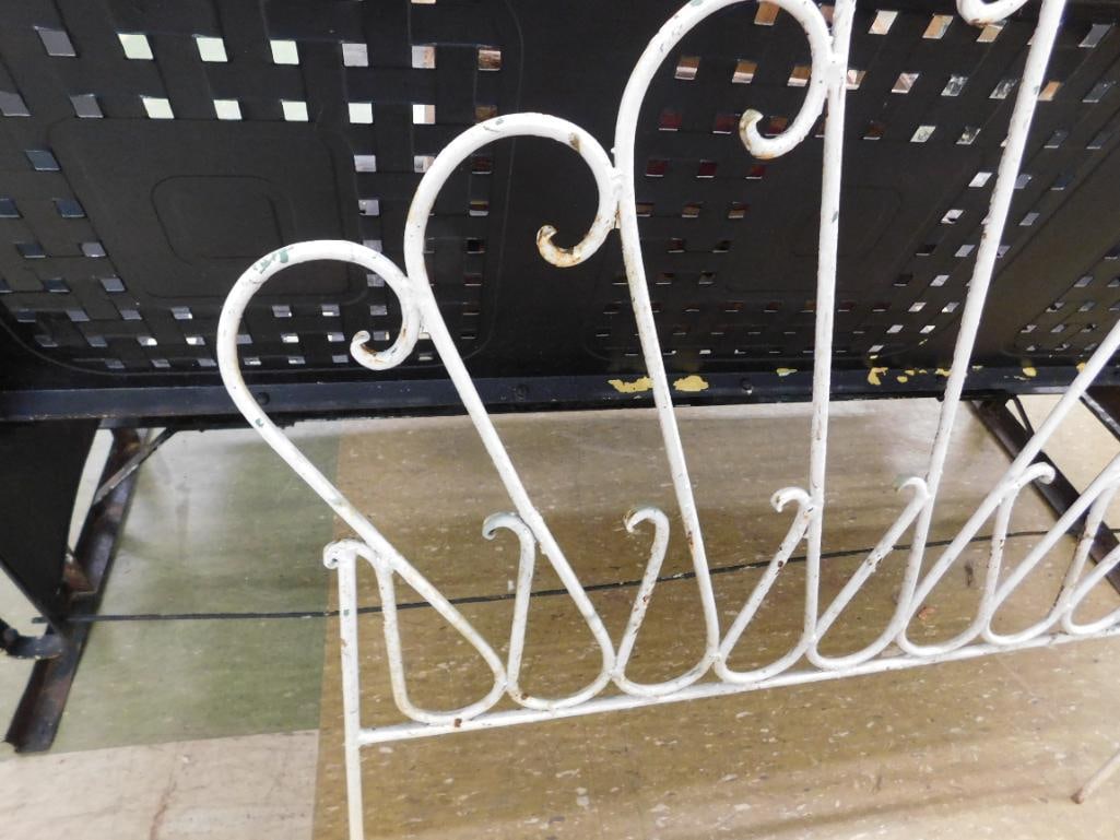 vintage wrought iron headboard - 3