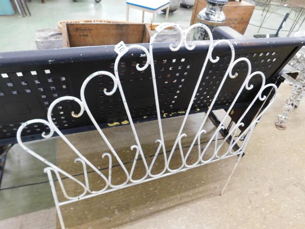 vintage wrought iron headboard - 6