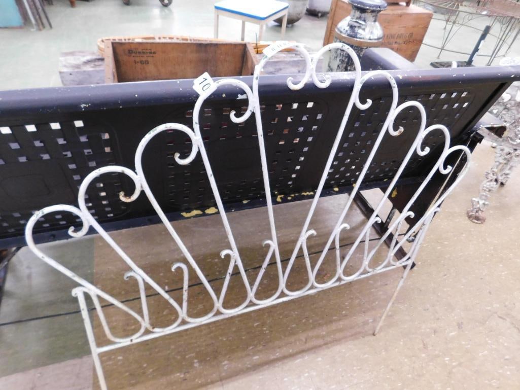 vintage wrought iron headboard - 7