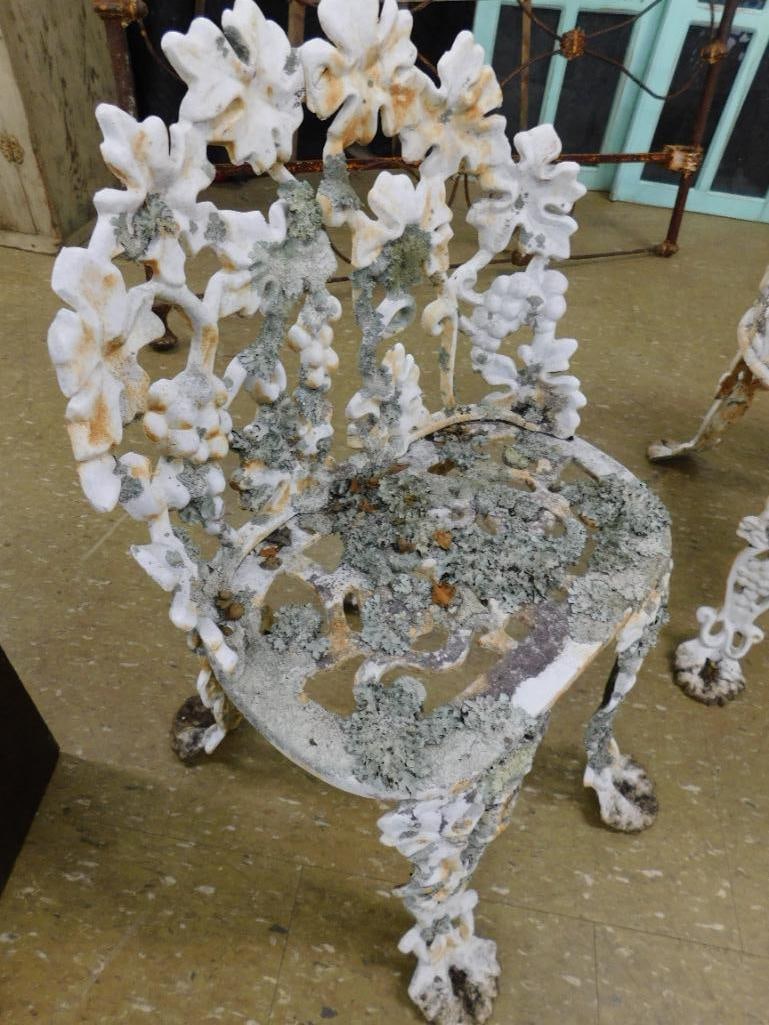 set of three cast iron patio furniture - 2
