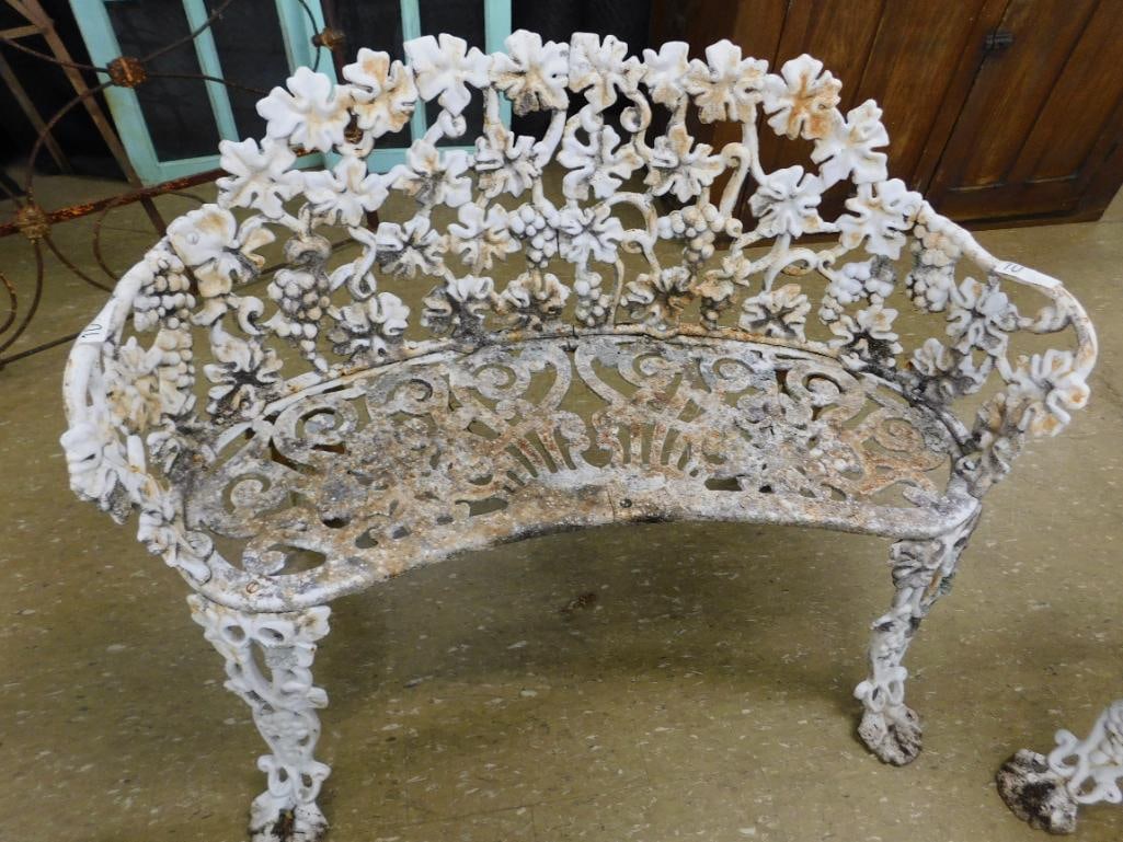 set of three cast iron patio furniture - 4