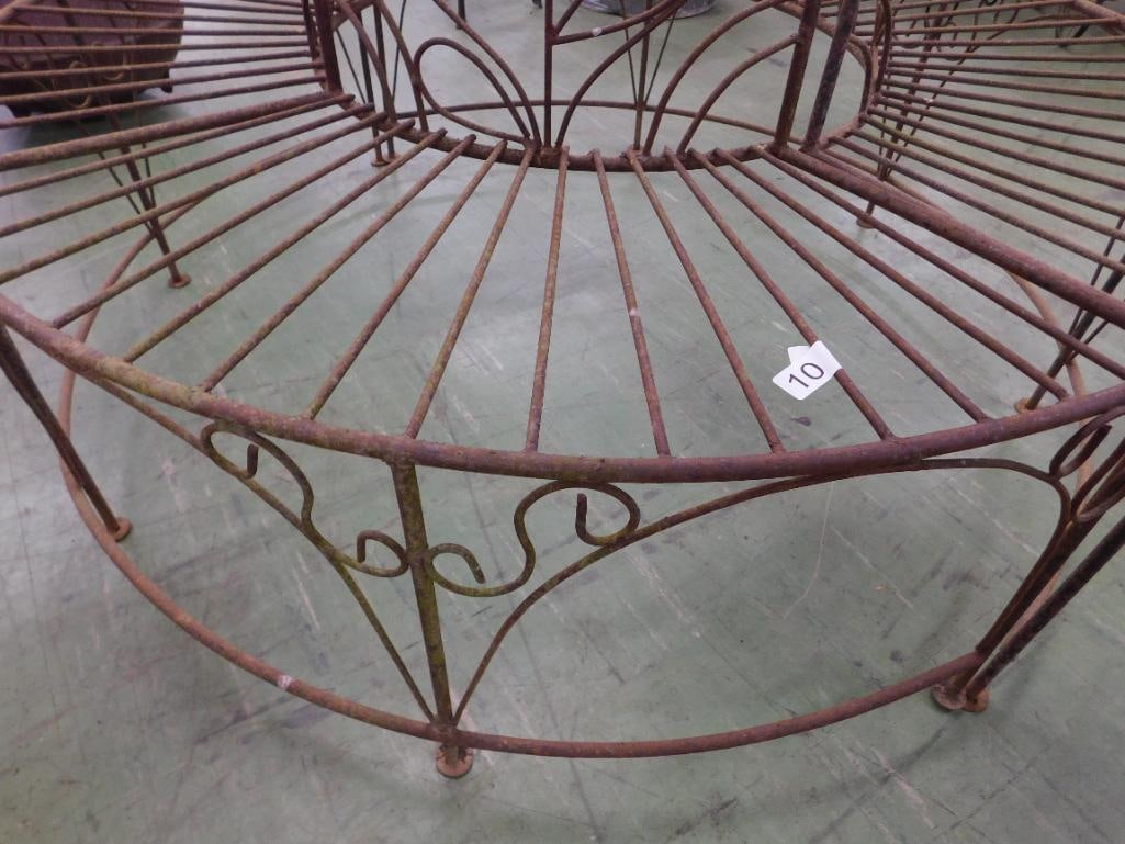 wrought-iron Circular tree bench - 5