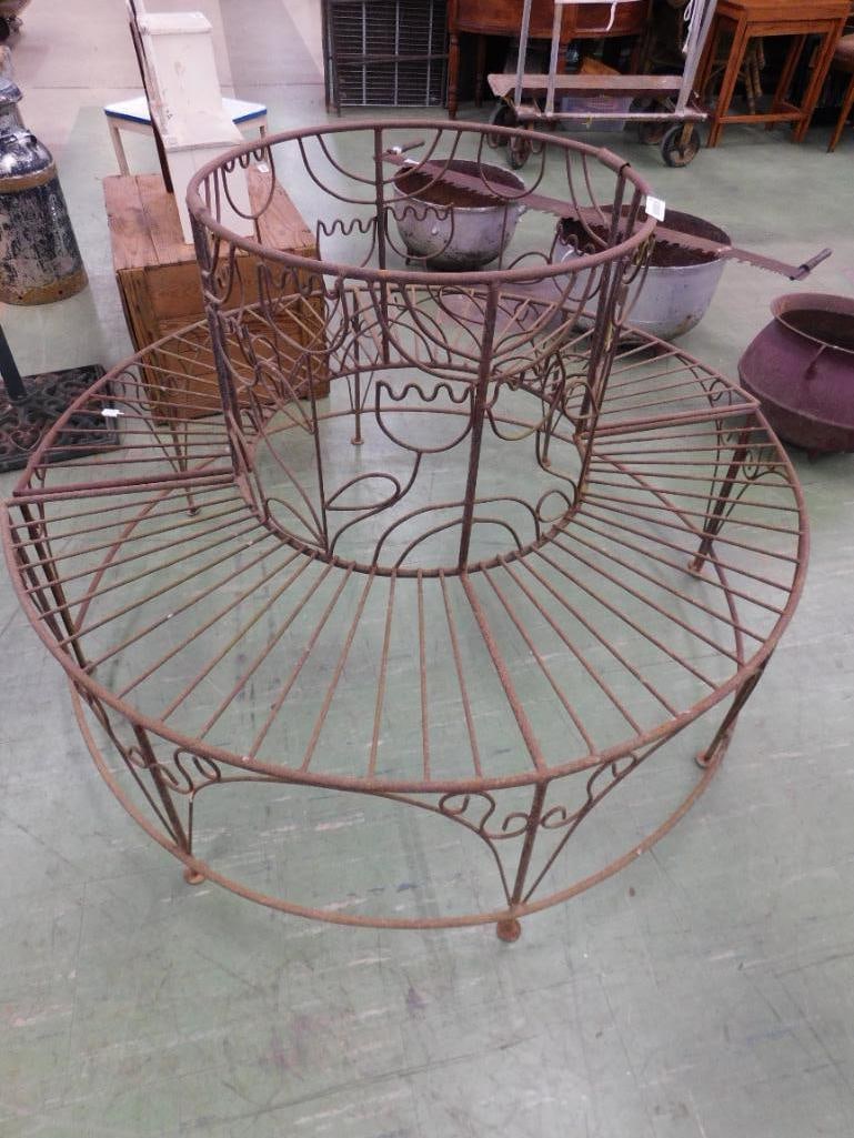 wrought-iron Circular tree bench - 8