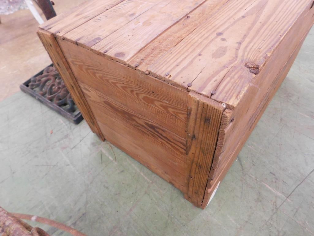 "W.H. King Drug Company" - Wood Advertising Crate - 16" x 29" x 20" - 3