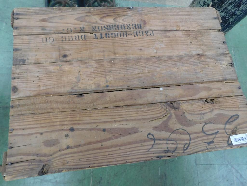 "W.H. King Drug Company" - Wood Advertising Crate - 16" x 29" x 20" - 4